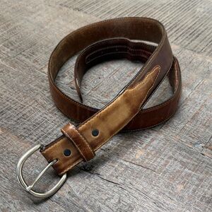 Vintage Silver Creek Genuine Leather Belt | Size 38 | Distressed Patina